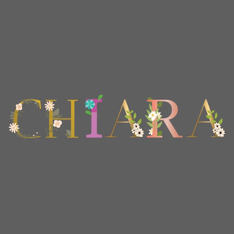 Le nom de CHIARA est orné de fleurs