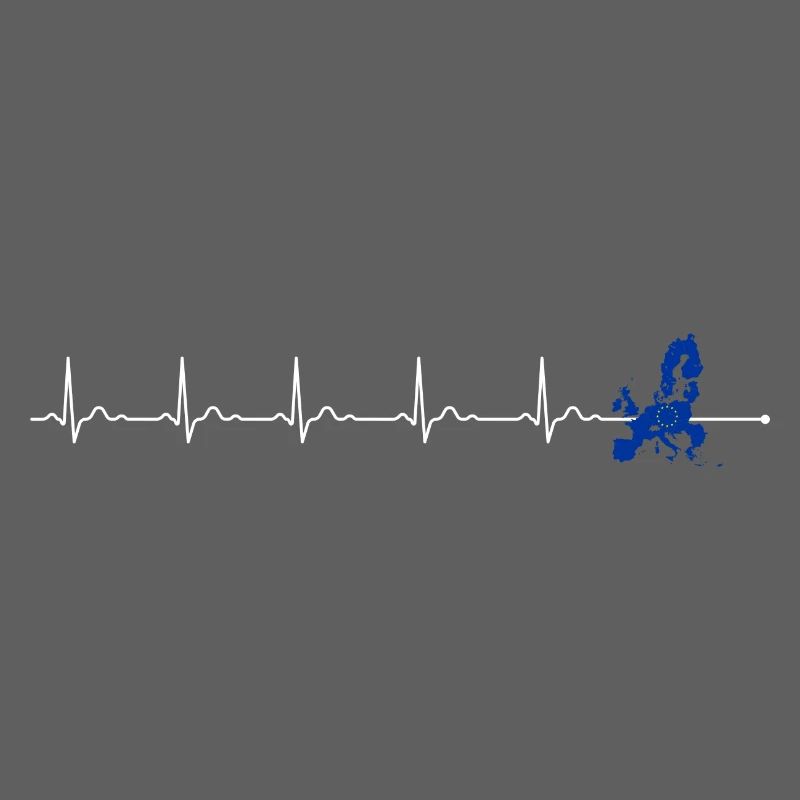 ECG Pulse and Blue Spider Motif