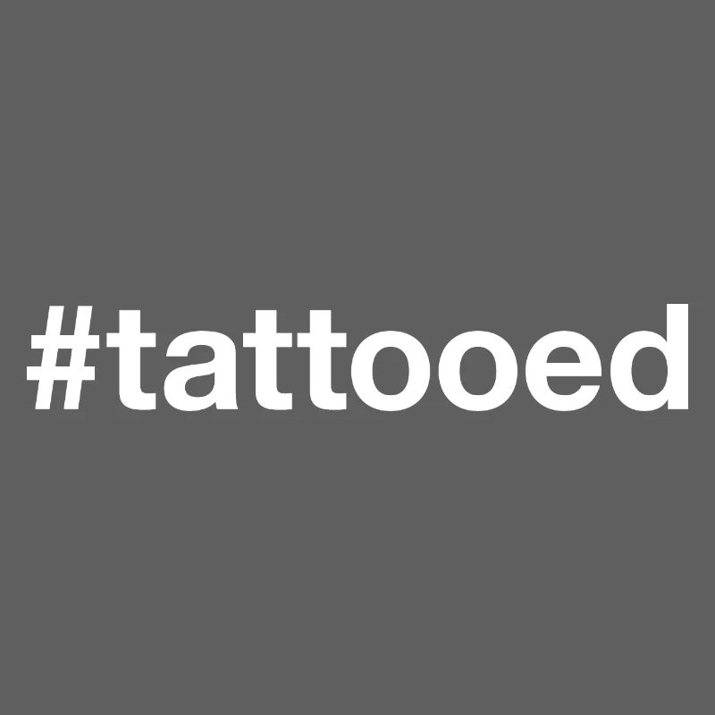 Hashtag de tatouage tatoué