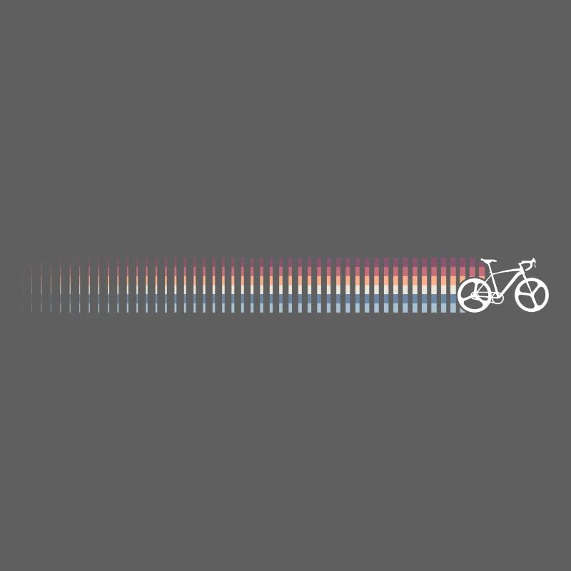 Rainbow Gradient Bicycle Silhouette
