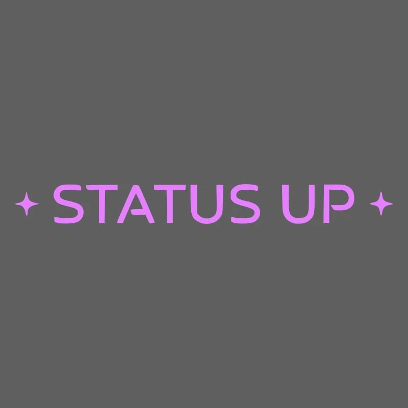 Status Up Level Up Gaming Text Vector
