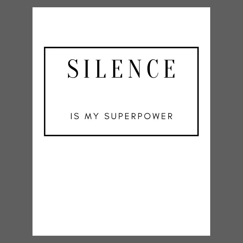 Silence, Force et Sérénité sur Textile