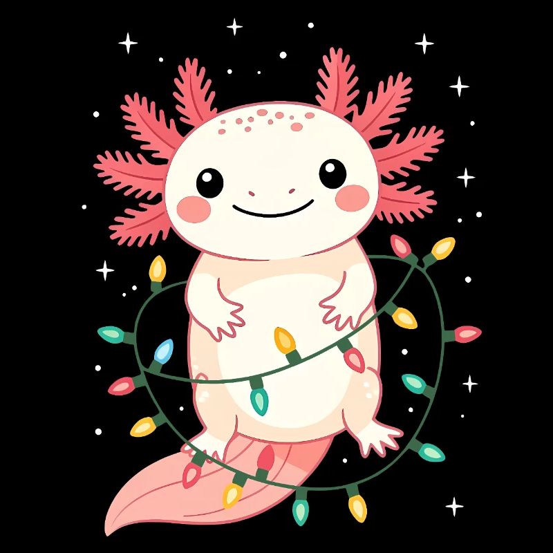 Pull de Noël Axolotl Drôle Mignon