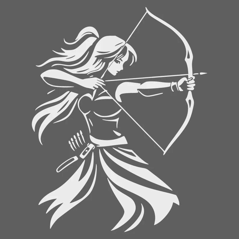 Bogenschütze-Silhouette mit Bogen