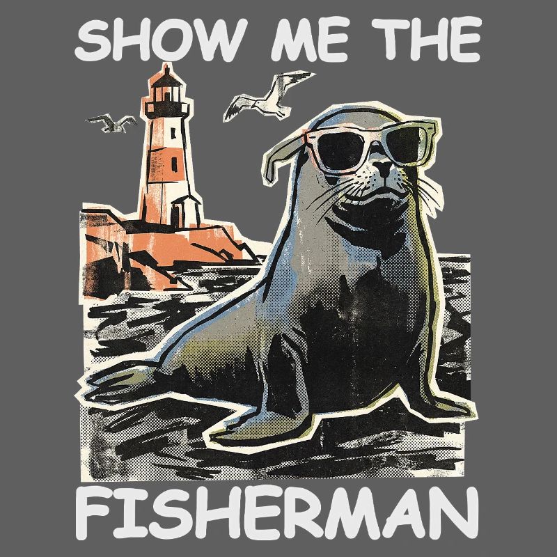 Funny seal looking for fish
