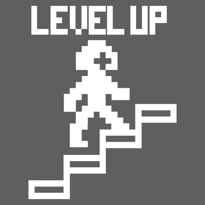 Level up - funny gaming pixels