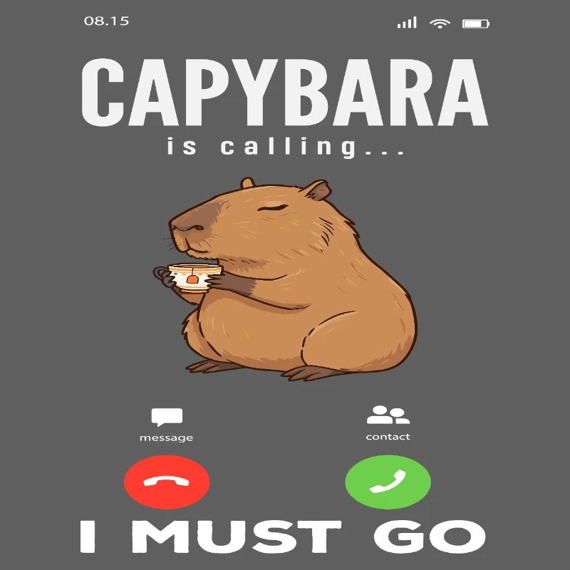Phone Call Calling Capybaras Cute