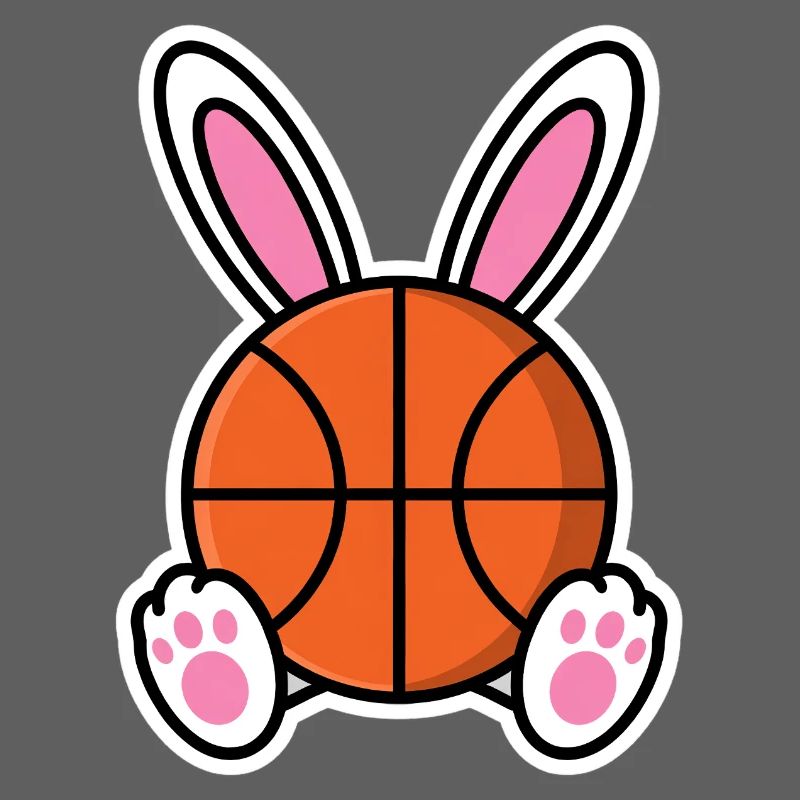 Design de lapins de basket de Pâques