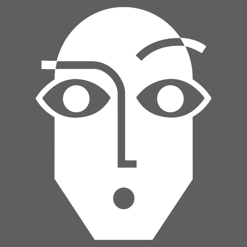 Black and White Linear Abstract Face