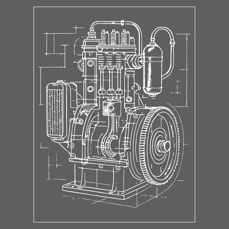 Plan de moteur industriel