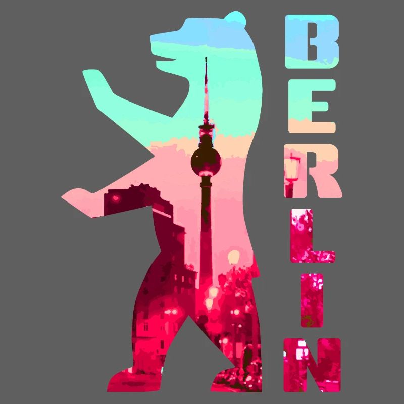 Berlin Bär Neon Silhouette