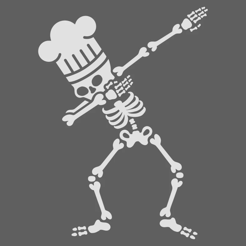 Dab dabbing skeleton BBQ cook / chef