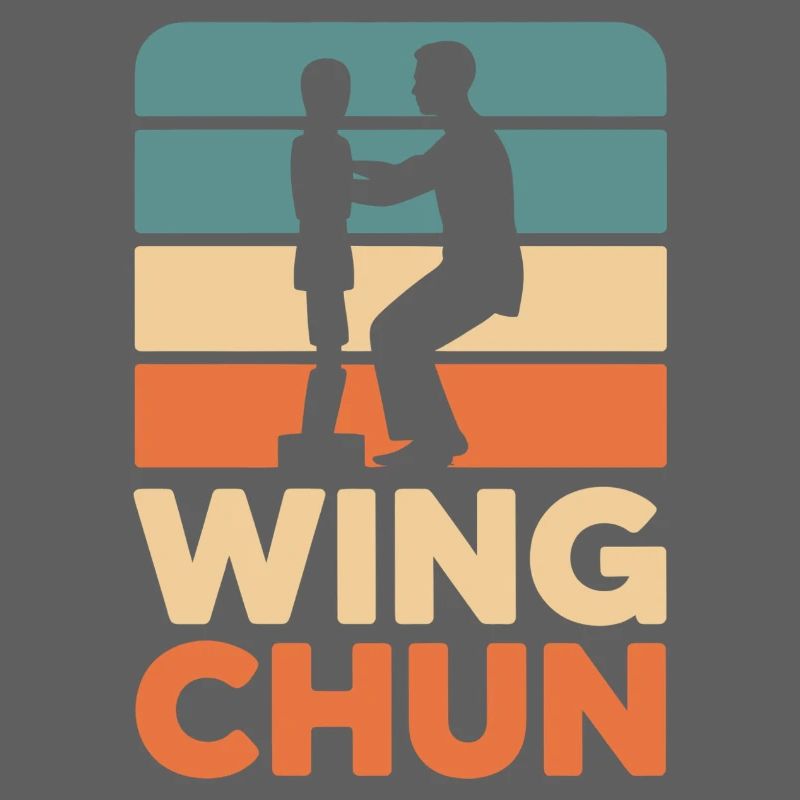Silhouette rétro Wing Chun