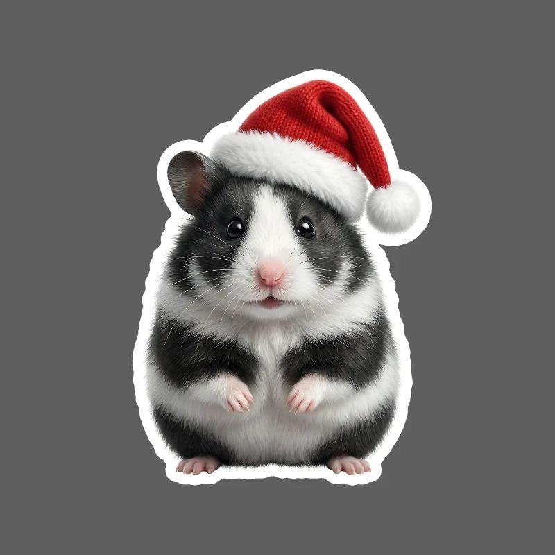 Small hamster with full cheeks