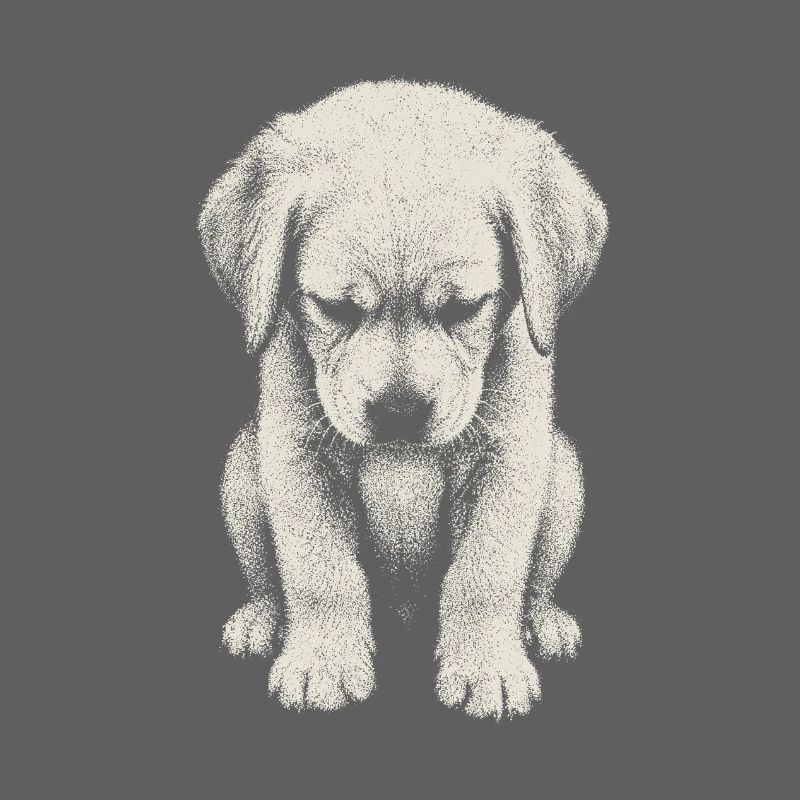 Chiot labrador triste Art mignon mignon