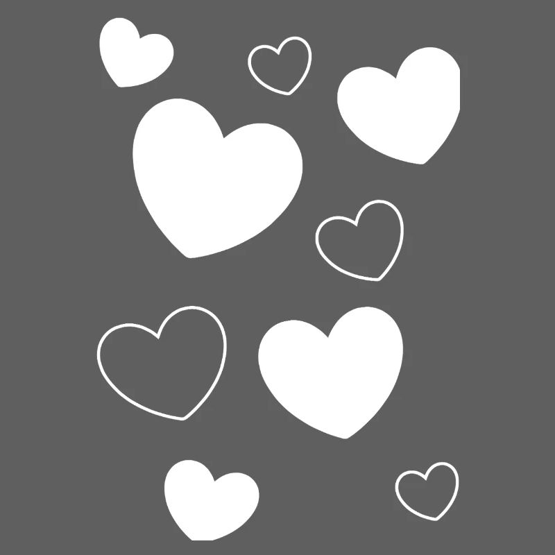 Heart White White Heart Pattern Gift Valentine's Day