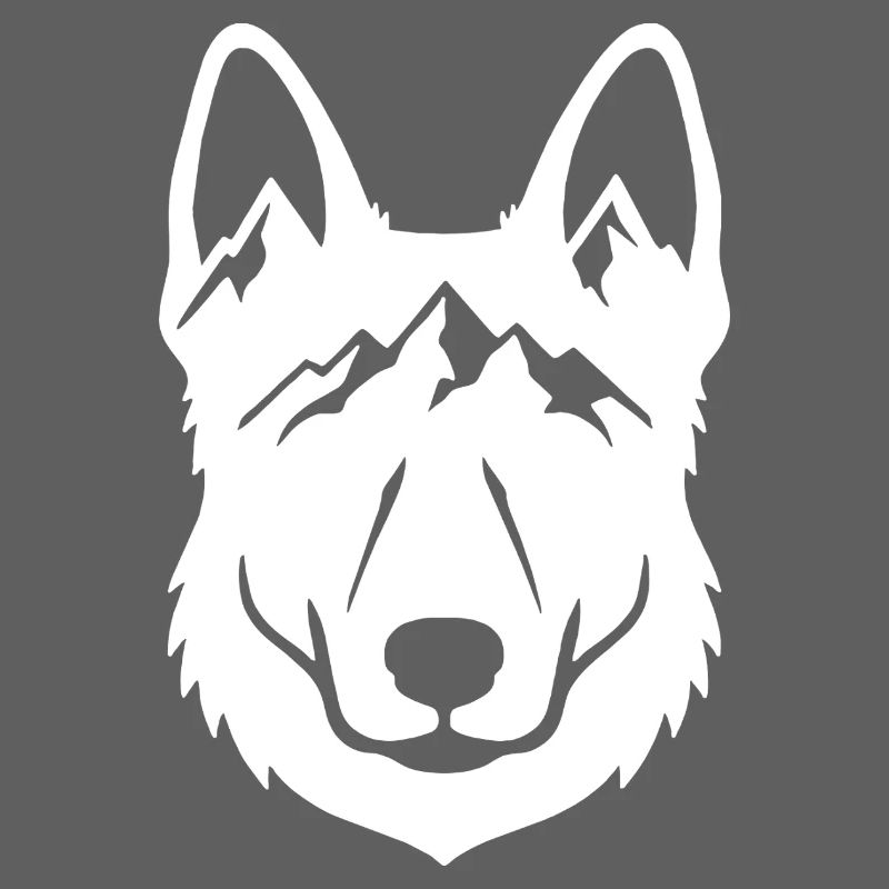 Mountain Wolf Line Kunst