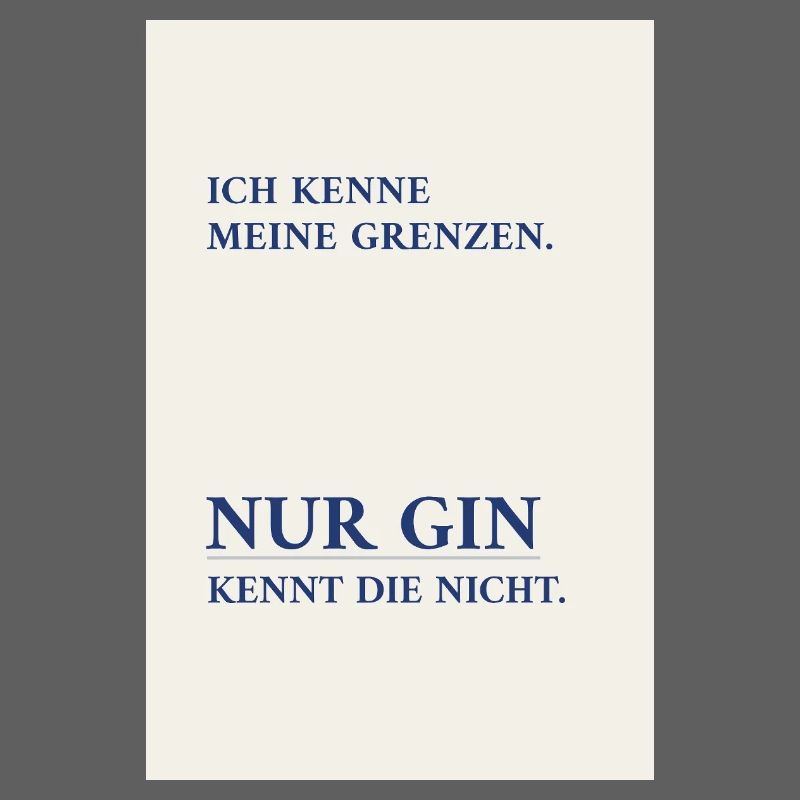 Gin ne connaît pas de frontières – Affiche minimale
