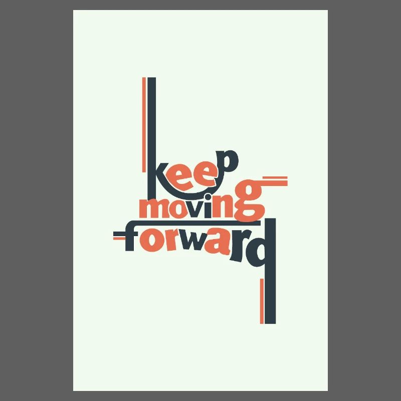 Continuer d’avancer Typographie minimale