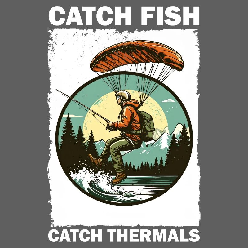 Adventurous angler with climbing board