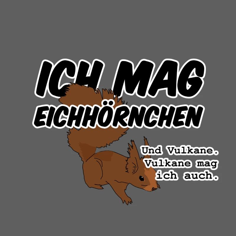 Eichhörnchen Vulkan Quiz Jäger lustig Spruch