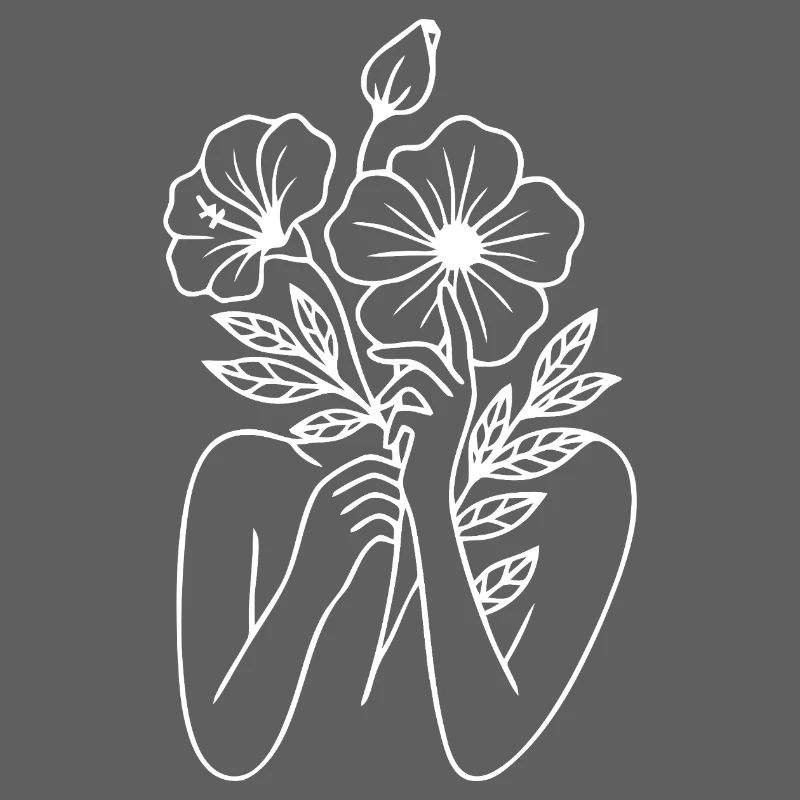 Conception minimaliste de lignes florales