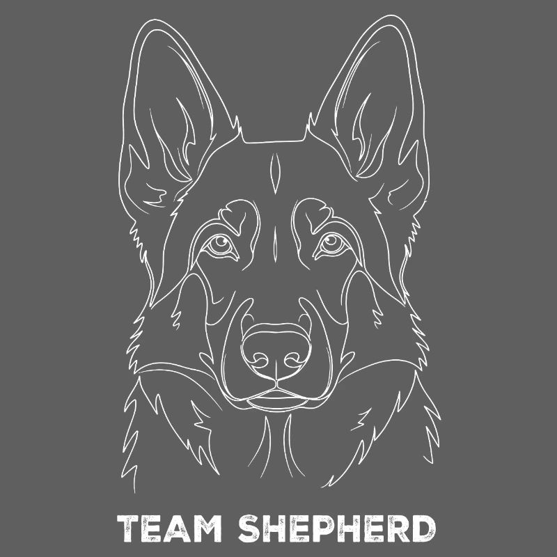 German Shepherd Team Shepherd Line Art