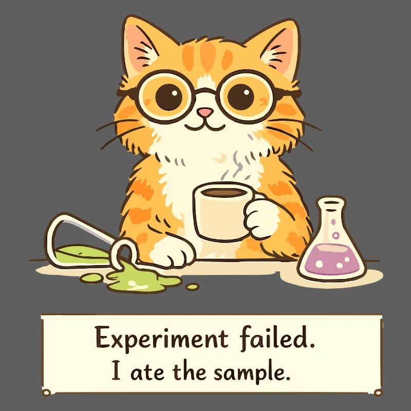 Scientist Cat. Experiment Failed. I Ate the Sample