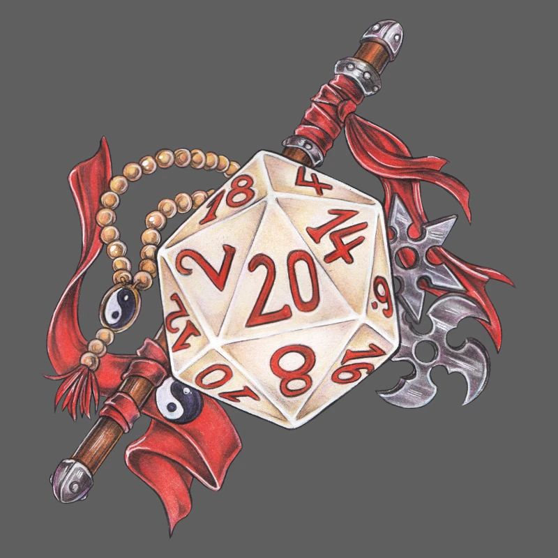 Role Playing Game Tabletop D20 Dice Gift Monk