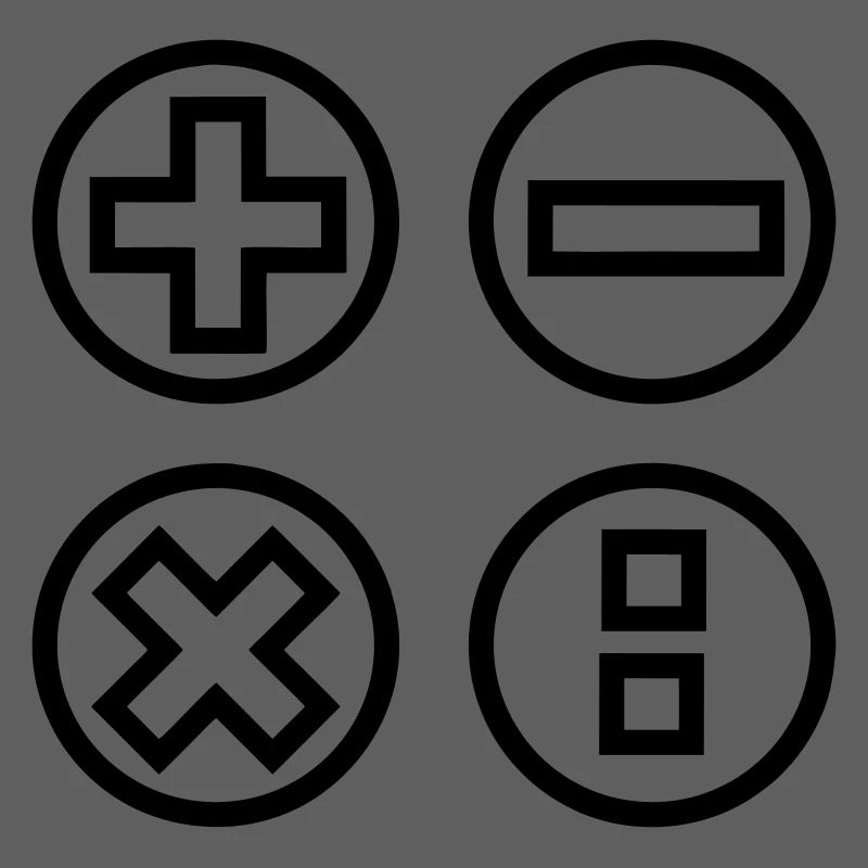 Logo mit vier Emblemen berechnen Schattenbild