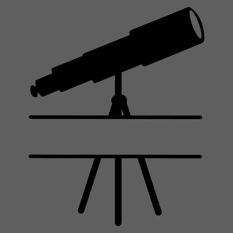 Teleskop-Schattenbild mit Leerzeichen oder Balken