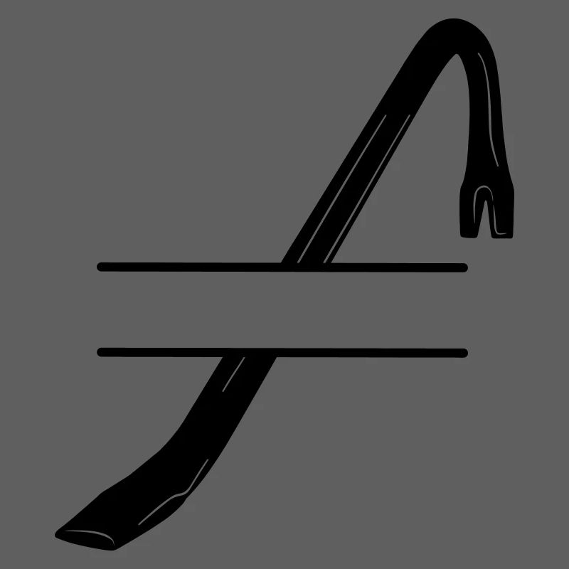 Einbruchslogo Brechstange oder Brechstange