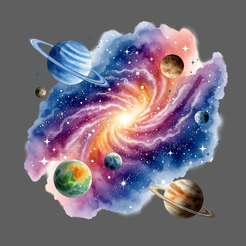 Galactic vortex with planetary constellations