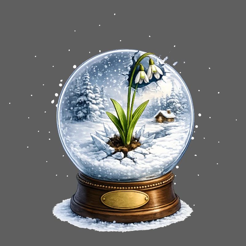Snowdrop blasts snow globe