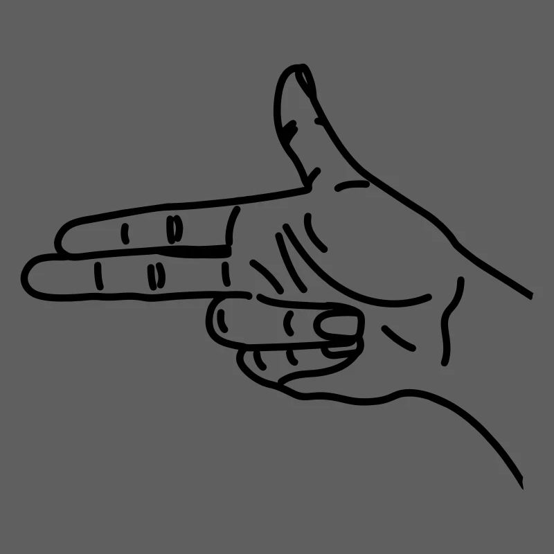 Hand gesture gun scared war