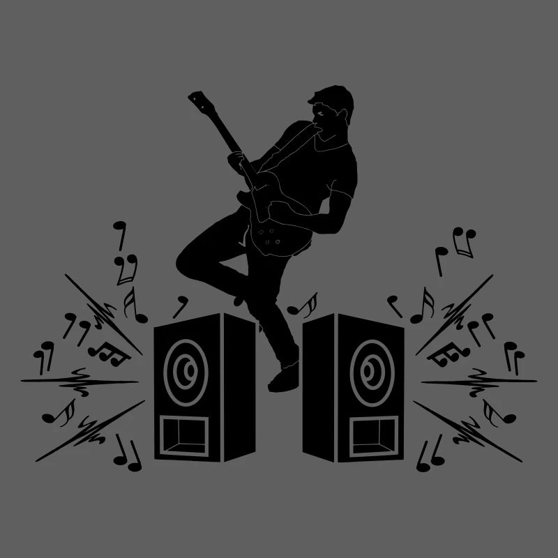 Gitarrist mit E-Gitarre