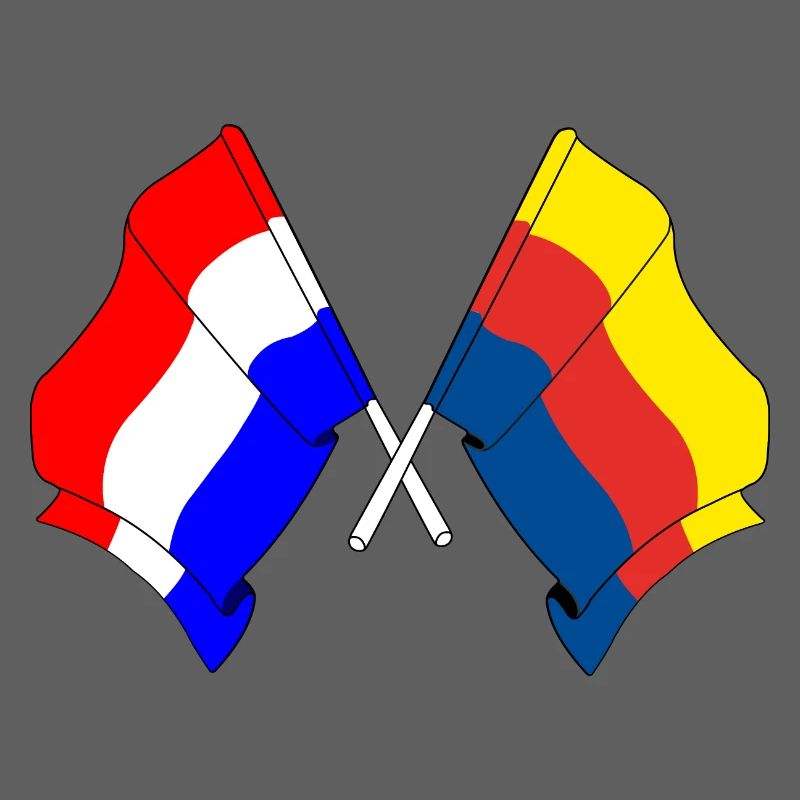 Drapeau Pays-Bas, drapeau Hollande du Nord croisé