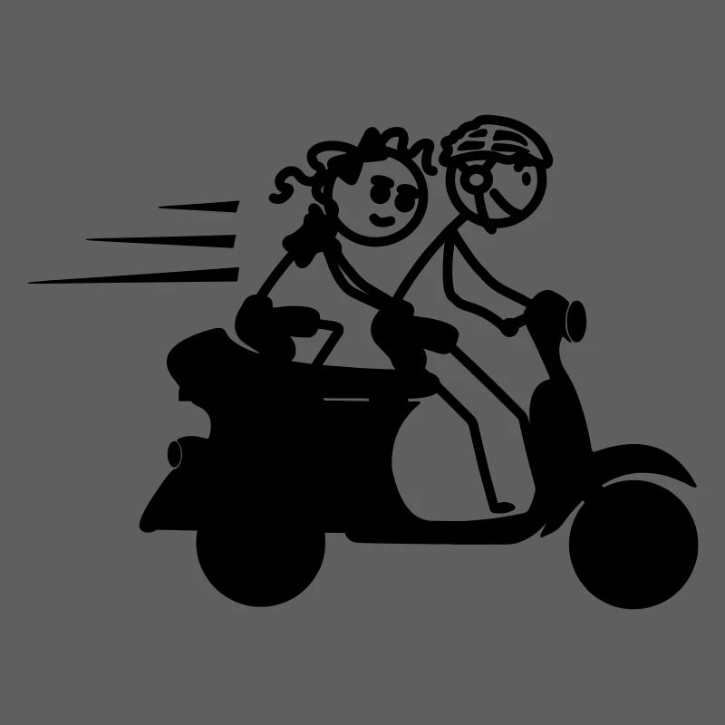 Roller mit Strichmännchen für Jungen und Mädchen