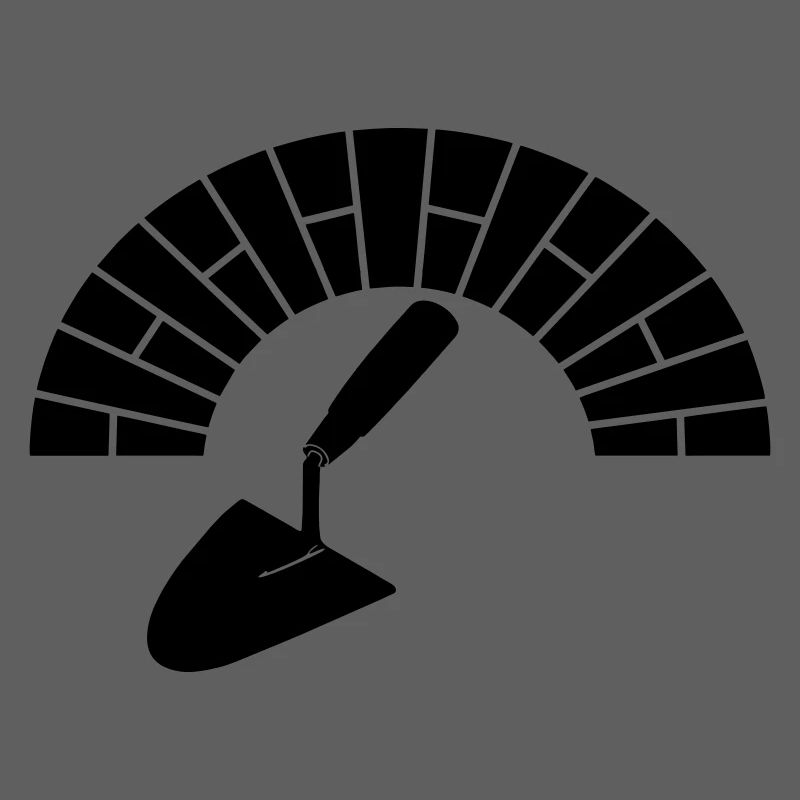 Briques de maçonnerie maçonnique avec logo de truelle