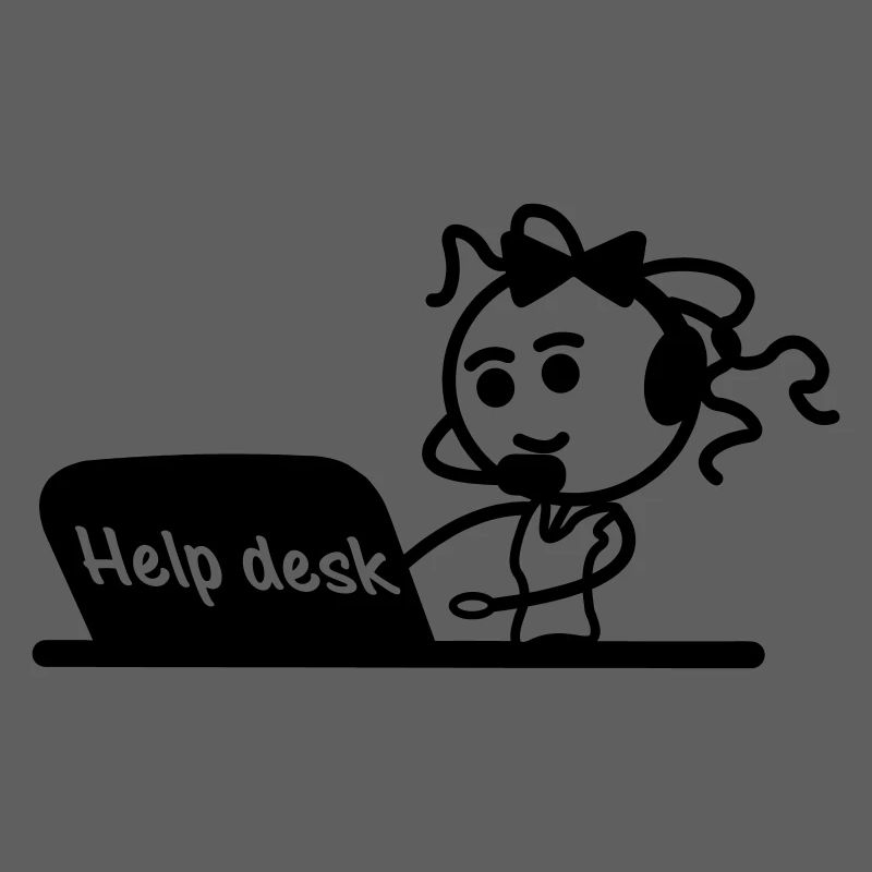 Helpdesk-Sekretärin mit Mikrofon und Headset