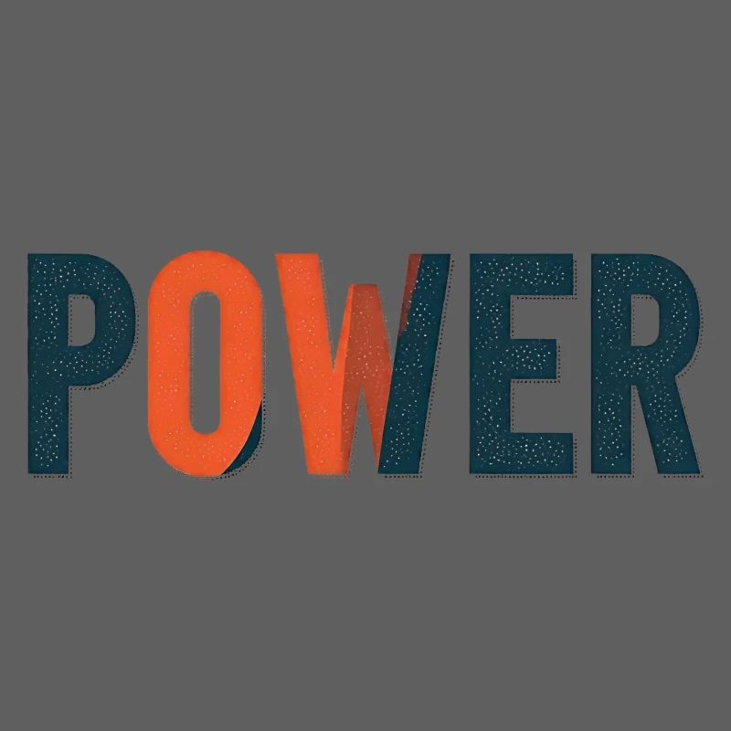 Powerful typography design in contrasting colours