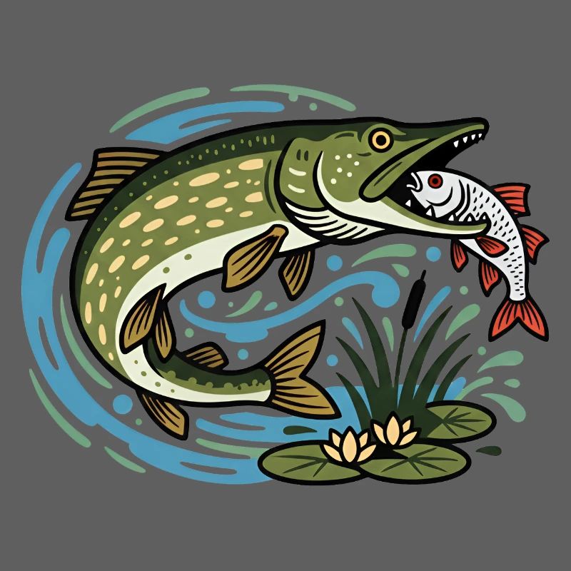 Pike catches roach