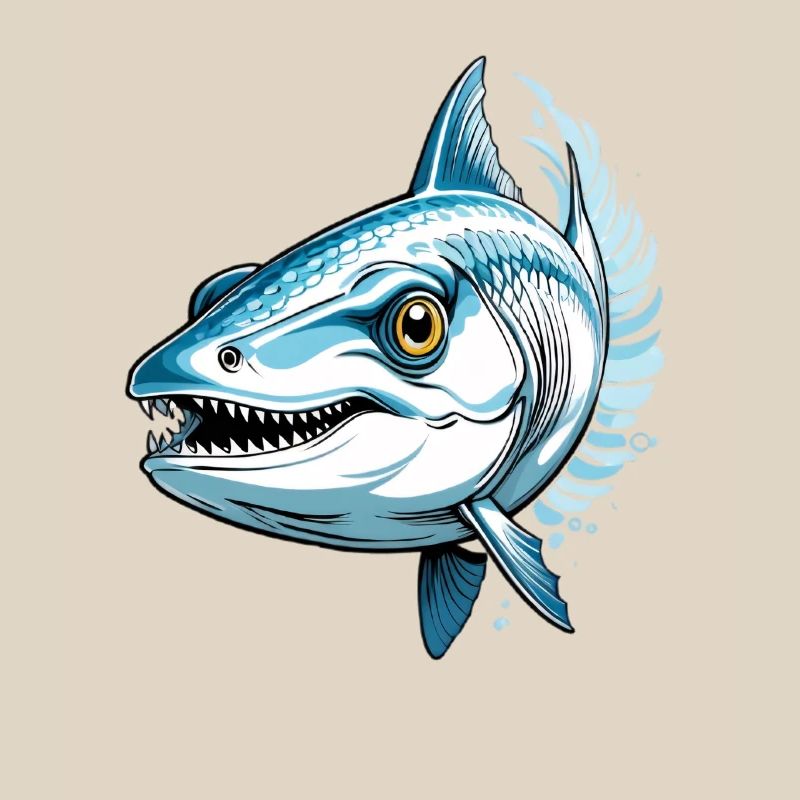 Blauer Raubfisch Aggressor