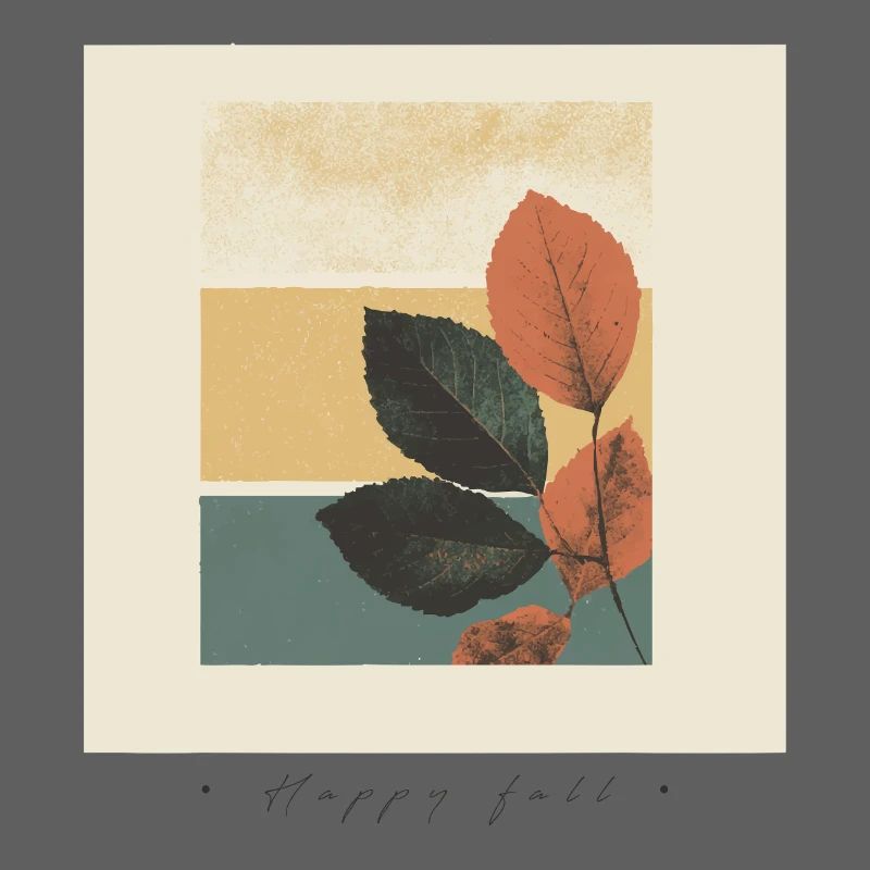 Autumn Leaf Block Collage