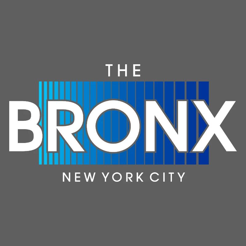Bronx Skyline Text in Blue Gradient