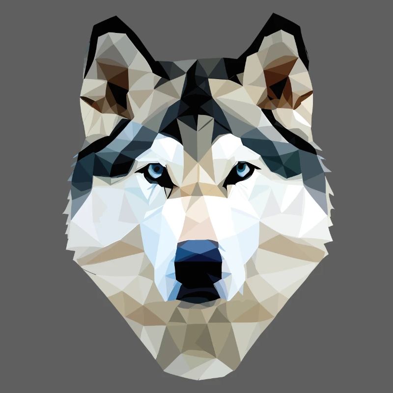 Husky Hund Polygon