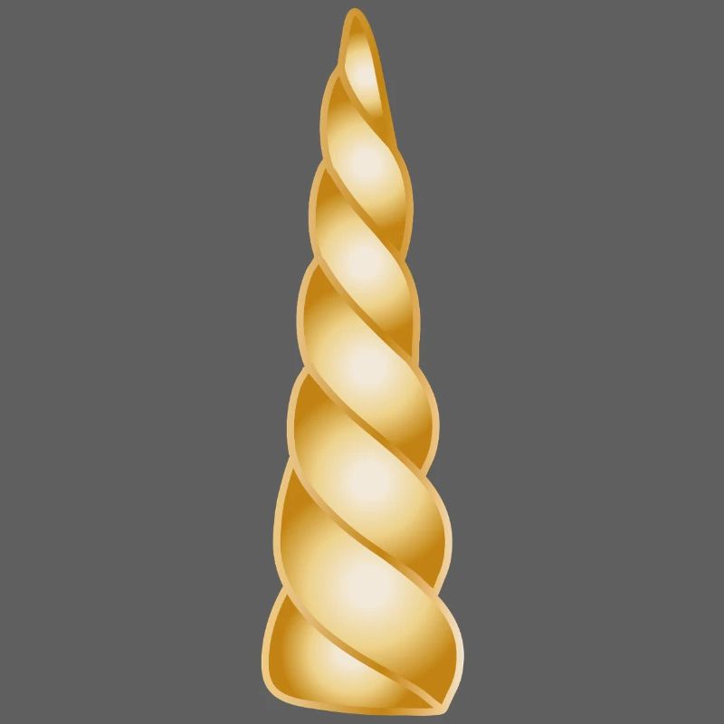 Corne spirale dorée – Objet de design magique