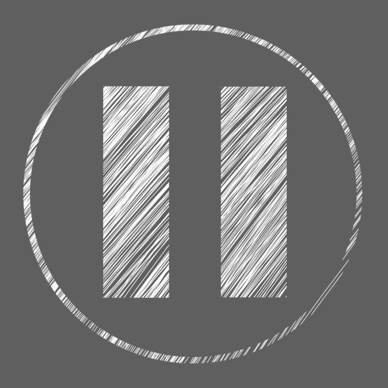 Hand-drawn pause icon in scribble look