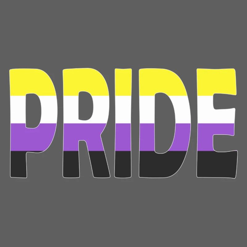 Pride lettering Non-Binary Non-Binary LGBTQ