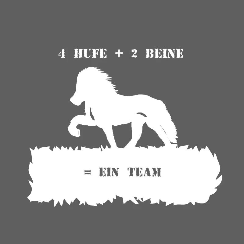 Spruch 9 mit Pferd 1 weiß